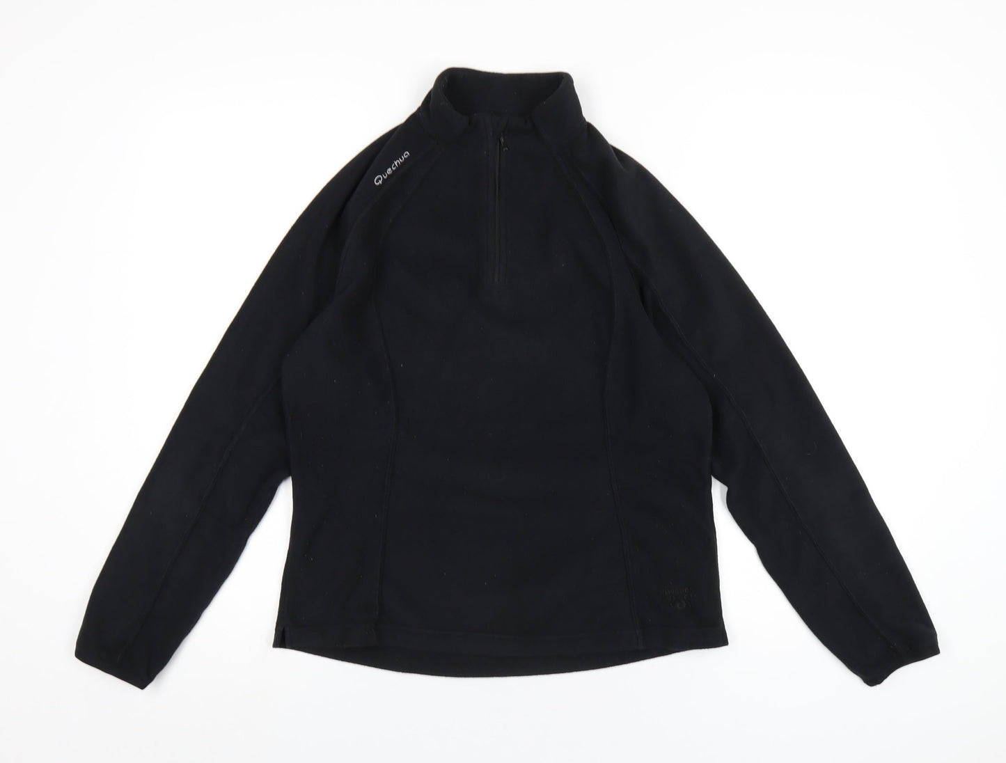 Quechua Womens Black Polyester Pullover Sweatshirt Size M Zip
