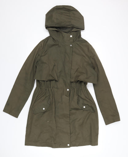 Womens UK Size XS Oasis Green Parka Coat