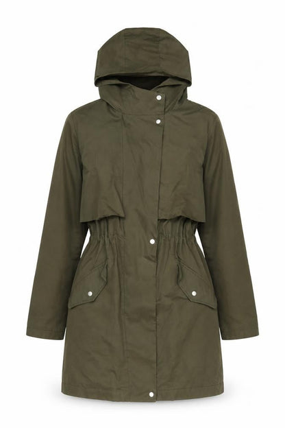 Womens UK Size XS Oasis Green Parka Coat