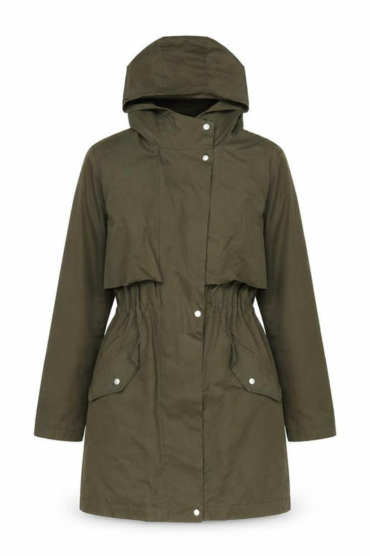 Womens UK Size XS Oasis Green Parka Coat