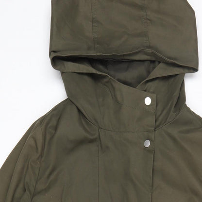 Womens UK Size XS Oasis Green Parka Coat