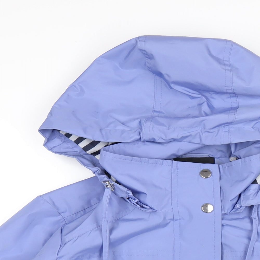 Details Womens Blue Rain Coat Coat Size XS Zip