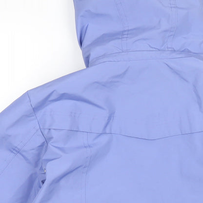 Details Womens Blue Rain Coat Coat Size XS Zip