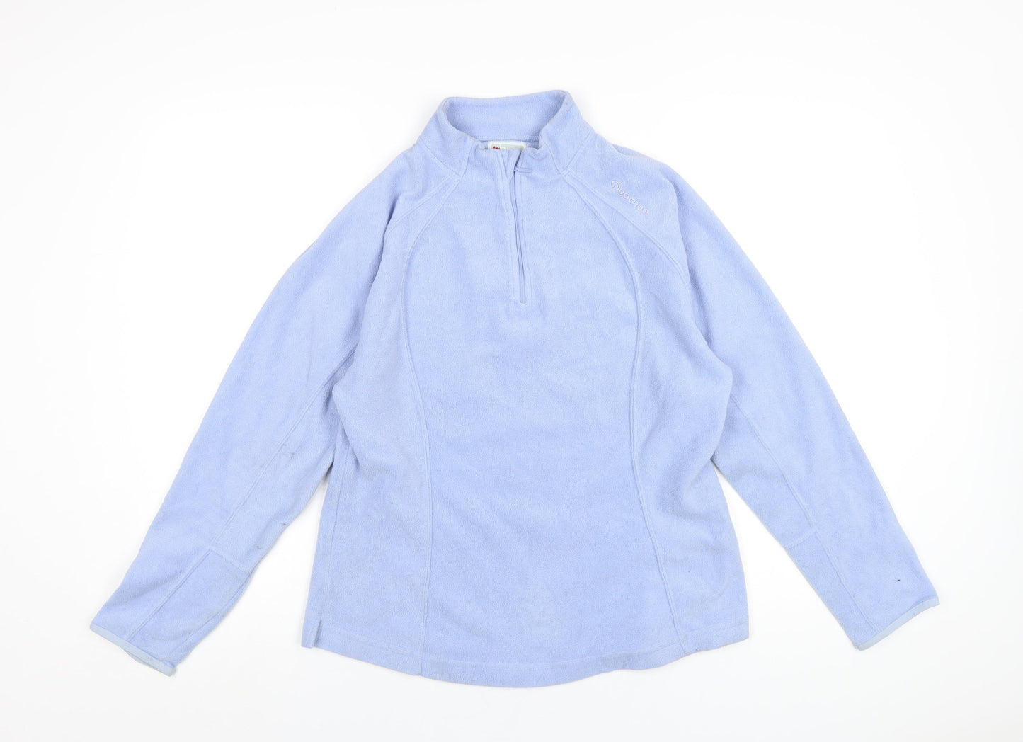 Quechua Womens Blue Polyester Pullover Sweatshirt Size L Zip