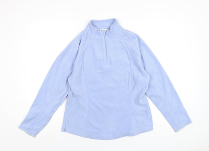 Quechua Womens Blue Polyester Pullover Sweatshirt Size L Zip