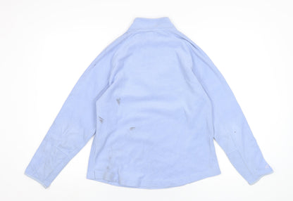 Quechua Womens Blue Polyester Pullover Sweatshirt Size L Zip