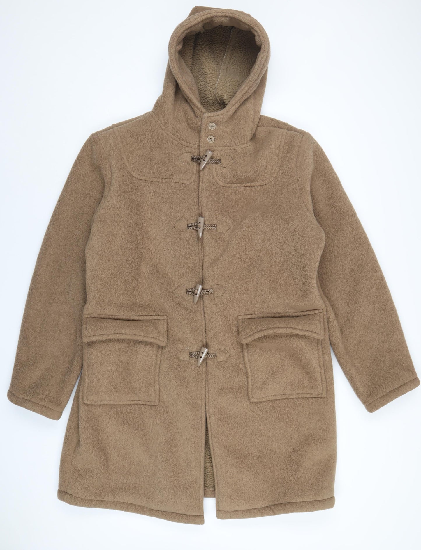 Pegasus Womens Brown Pea Coat Coat Size 16 Toggle