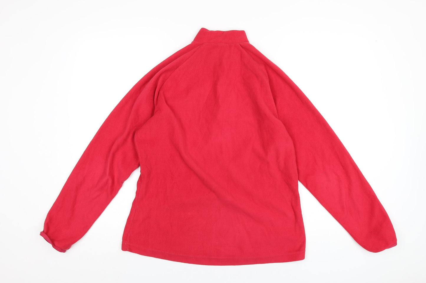 Quechua Womens Red Polyester Pullover Sweatshirt Size L Zip