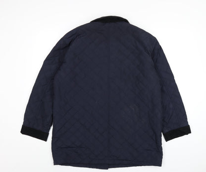 Mens UK Size M BDG Blue Quilted Coat