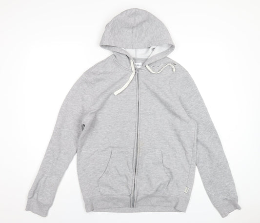 Mens UK Size M Easy Grey Full Zip Hoodie