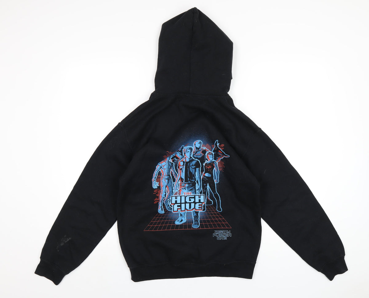 Ready Player One Boys Black Cotton Pullover Hoodie Size S Pullover