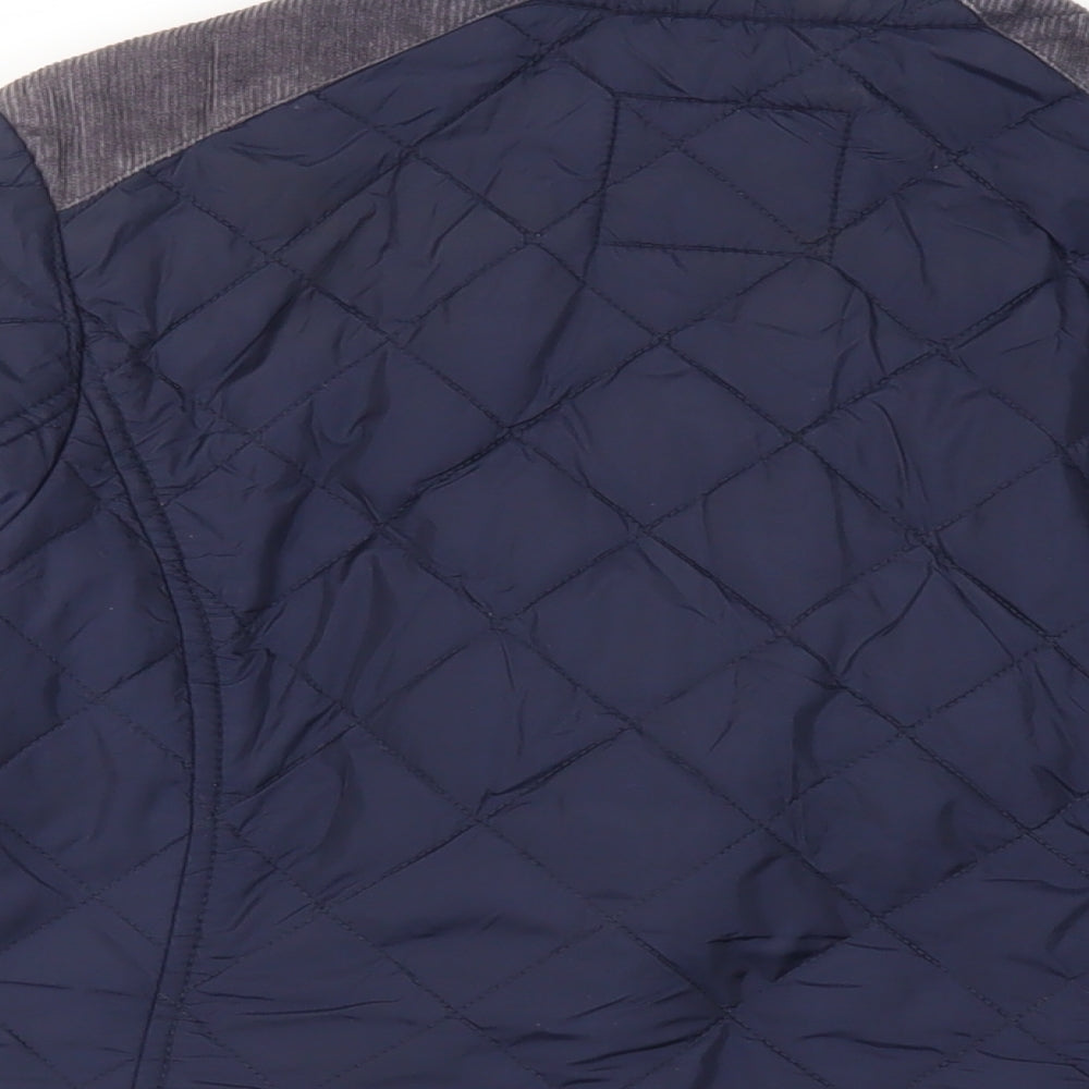 Harvey & Jones Womens Blue Quilted Jacket Size 8 Zip