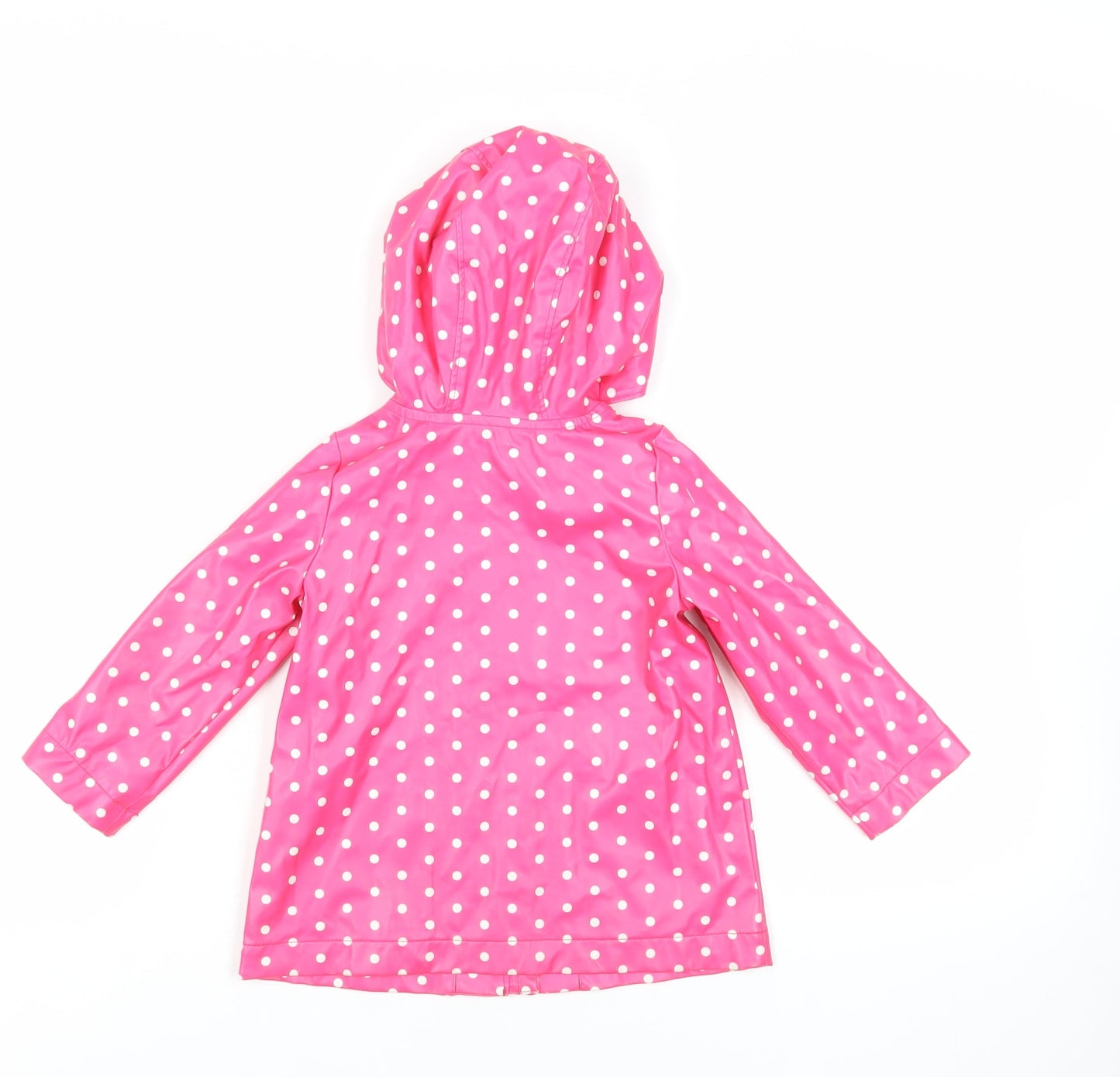 Gap Girls Pink Polka Dot Rain Coat Coat Size 2 Years Zip - Hooded