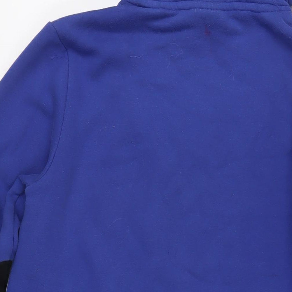 PlayStation Girls Blue Colourblock Cotton Pullover Hoodie Size 14-15 Years Pullover - Logo Pockets
