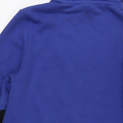PlayStation Girls Blue Colourblock Cotton Pullover Hoodie Size 14-15 Years Pullover - Logo Pockets