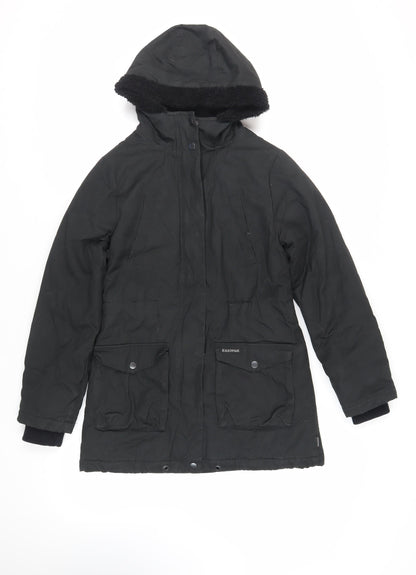Eastpak Womens Black Jacket Size S Zip - Hooded Logo