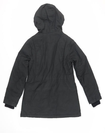 Eastpak Womens Black Jacket Size S Zip - Hooded Logo