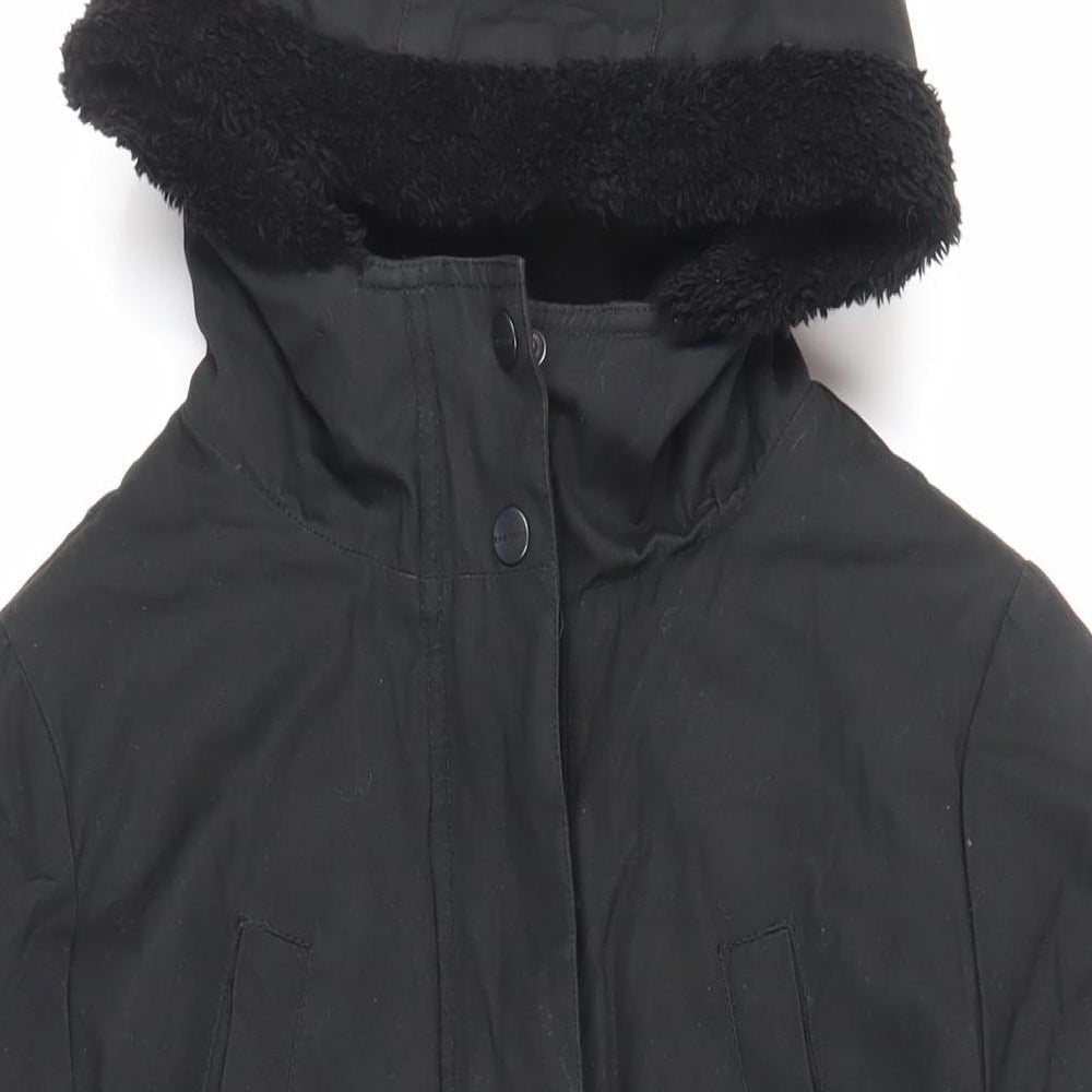 Eastpak Womens Black Jacket Size S Zip - Hooded Logo