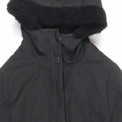 Eastpak Womens Black Jacket Size S Zip - Hooded Logo