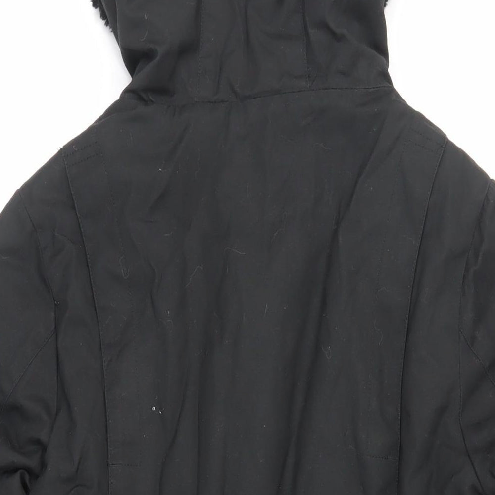 Eastpak Womens Black Jacket Size S Zip - Hooded Logo