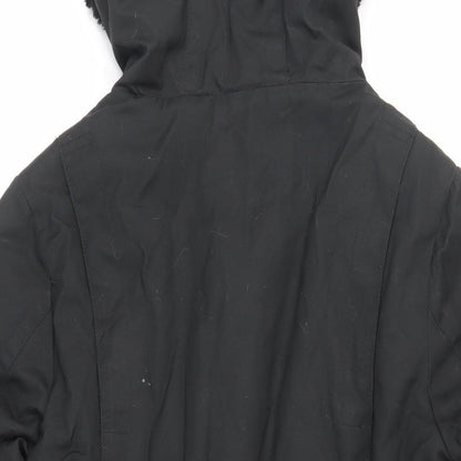 Eastpak Womens Black Jacket Size S Zip - Hooded Logo