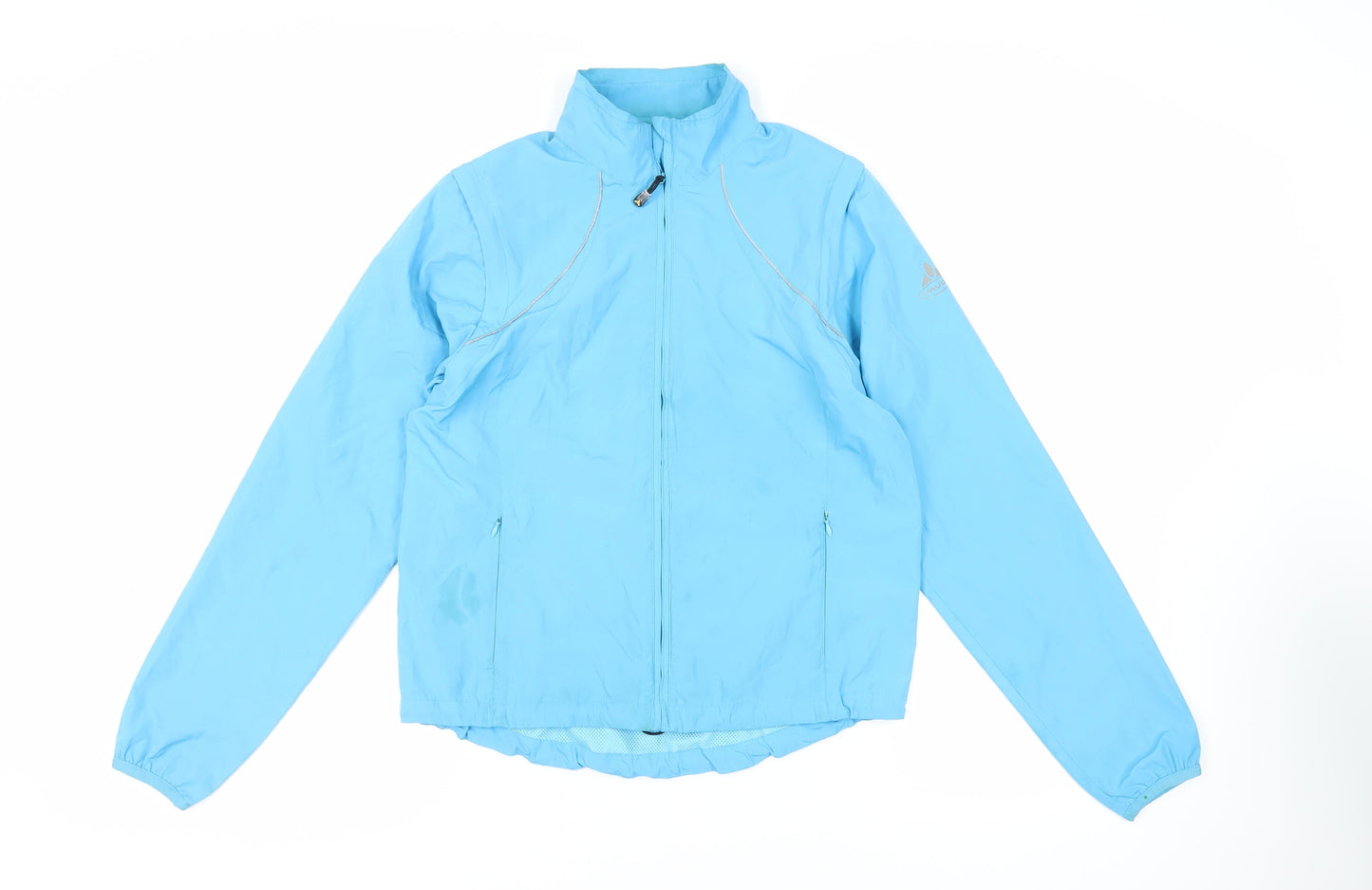 VAUDE Womens Blue Jacket Size 10 Zip - Logo Outdoors Lightweight Zipped Pockets