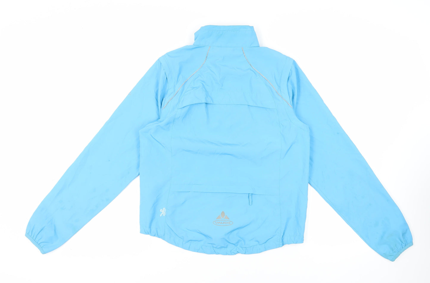 VAUDE Womens Blue Jacket Size 10 Zip - Logo Outdoors Lightweight Zipped Pockets