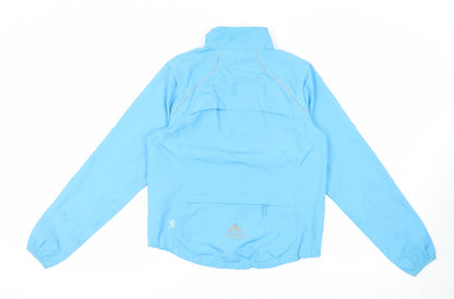 VAUDE Womens Blue Jacket Size 10 Zip - Logo Outdoors Lightweight Zipped Pockets