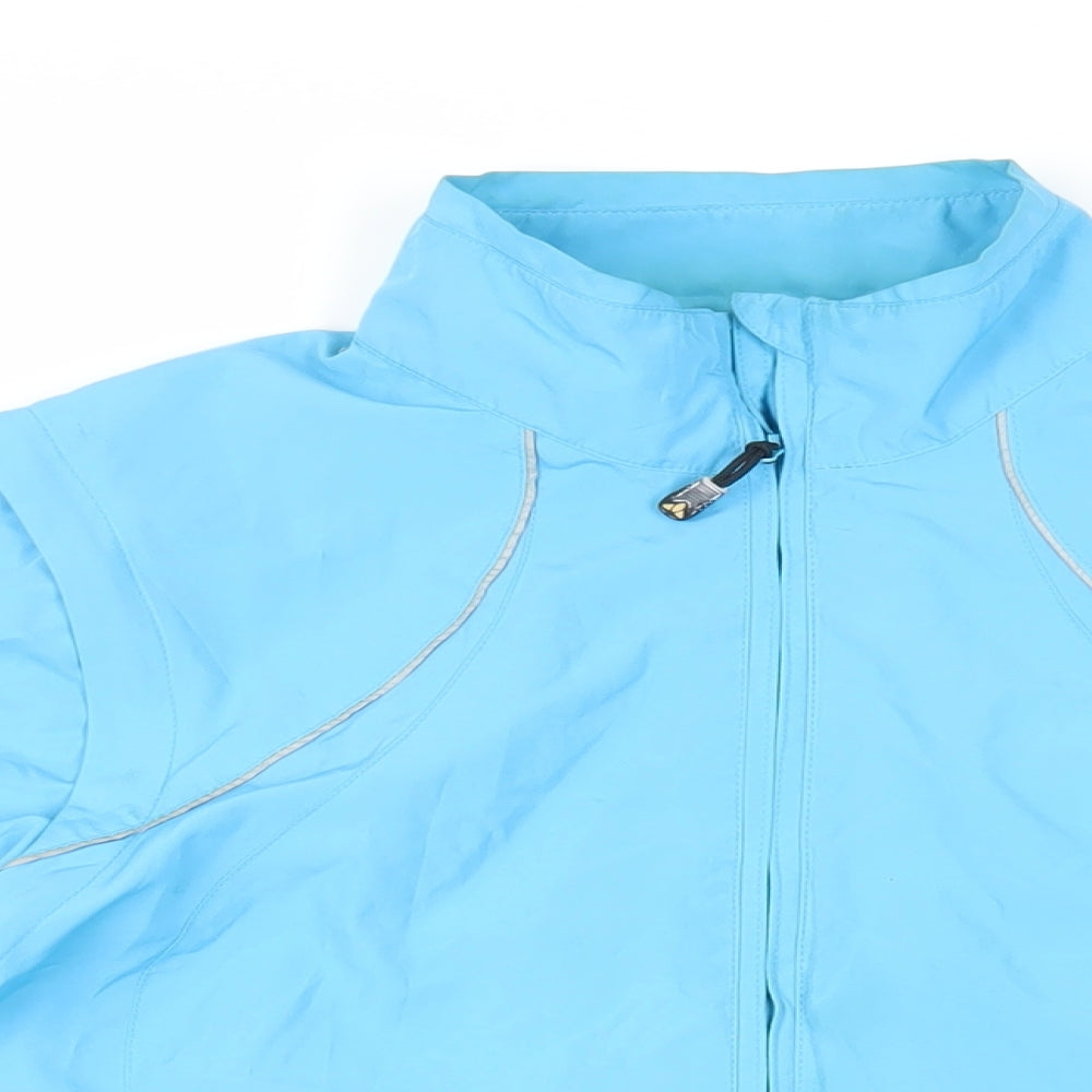 VAUDE Womens Blue Jacket Size 10 Zip - Logo Outdoors Lightweight Zipped Pockets