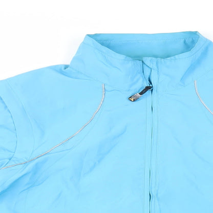 VAUDE Womens Blue Jacket Size 10 Zip - Logo Outdoors Lightweight Zipped Pockets