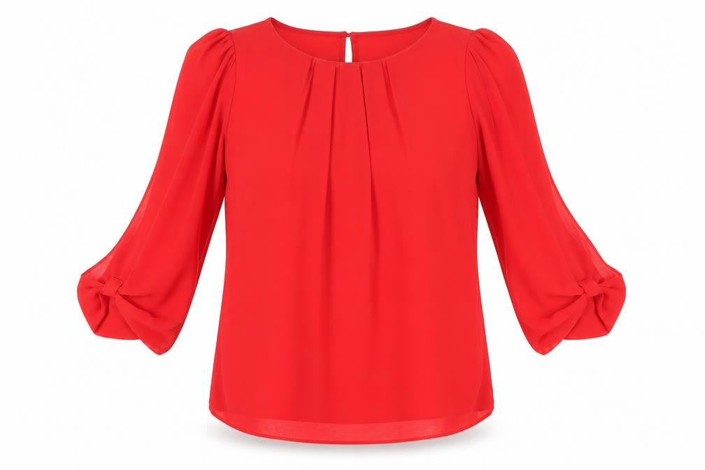 Womens UK Size S Wallis Red Basic Blouse