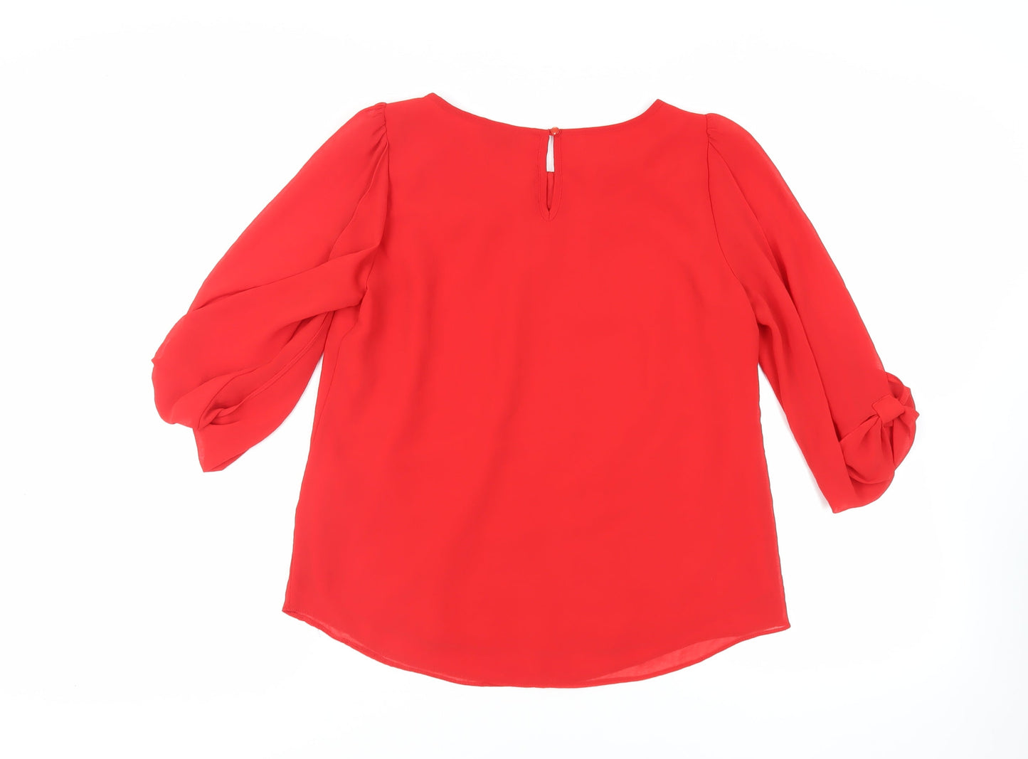 Womens UK Size S Wallis Red Basic Blouse