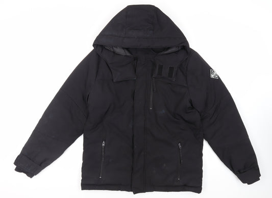 Mens UK Size S Hollister Black Puffer Jacket