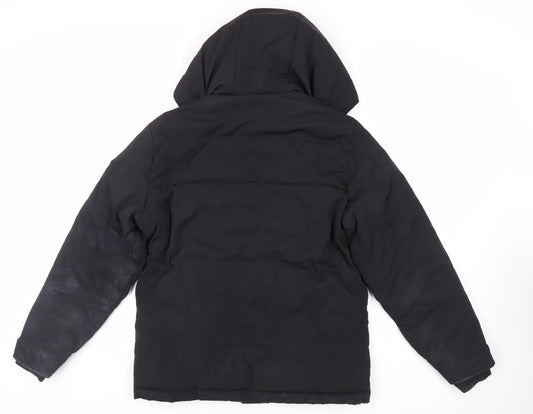 Mens UK Size S Hollister Black Puffer Jacket