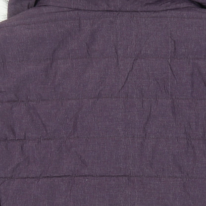 RJR.John Rocha Womens Purple Quilted Jacket Size 20 Zip - Faux Fur Collar