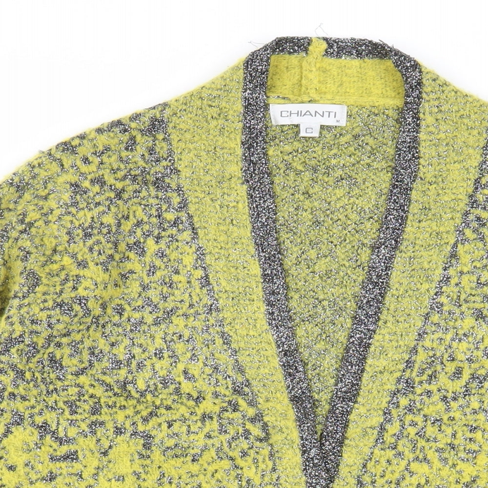 Womens UK Size M Chianti Green Cardigan Jumper