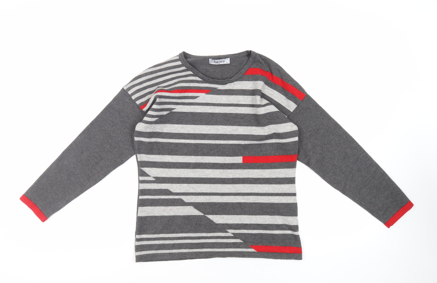 Womens UK Size M Alexara Grey Pullover Jumper