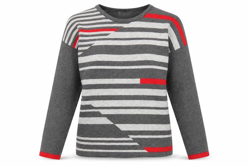 Womens UK Size M Alexara Grey Pullover Jumper