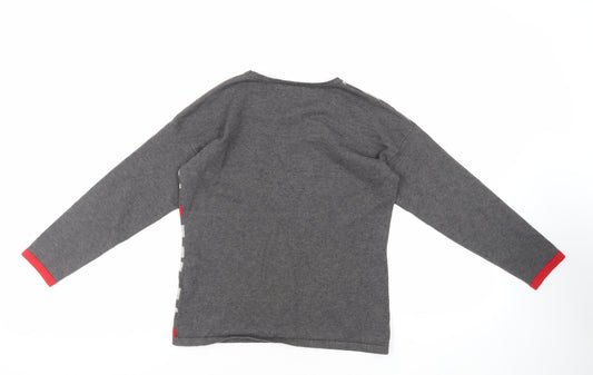 Womens UK Size M Alexara Grey Pullover Jumper