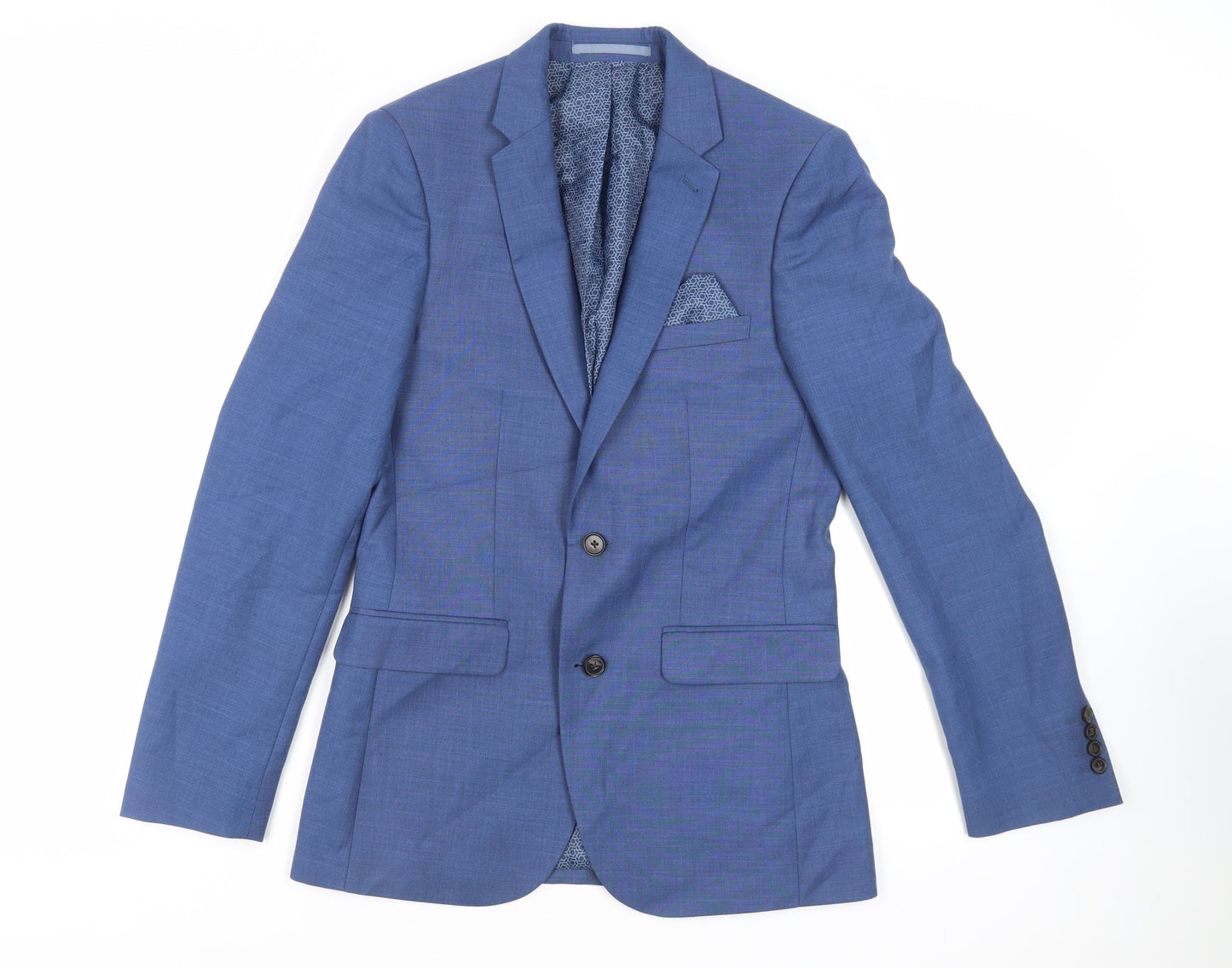 Mens UK Size 36 Burton Regular Blue Suit Jacket