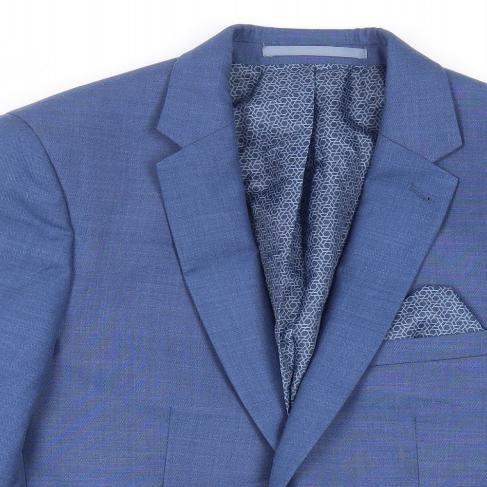 Mens UK Size 36 Burton Regular Blue Suit Jacket