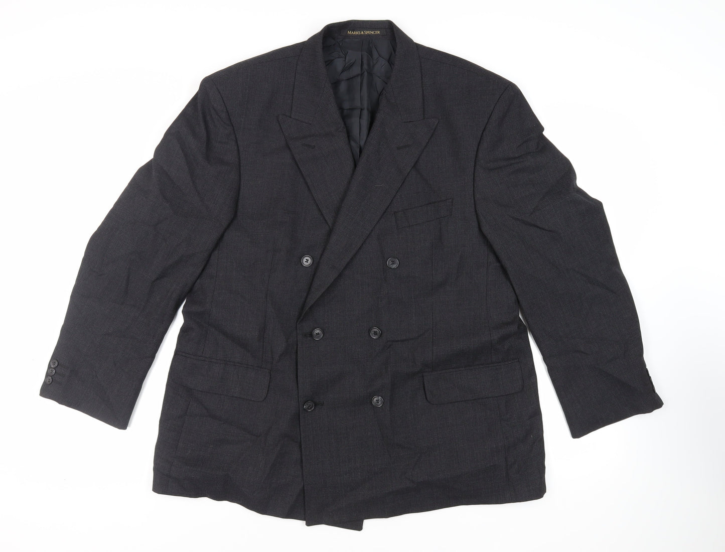 Mens UK Size 46 Marks and Spencer Regular Black Suit Jacket