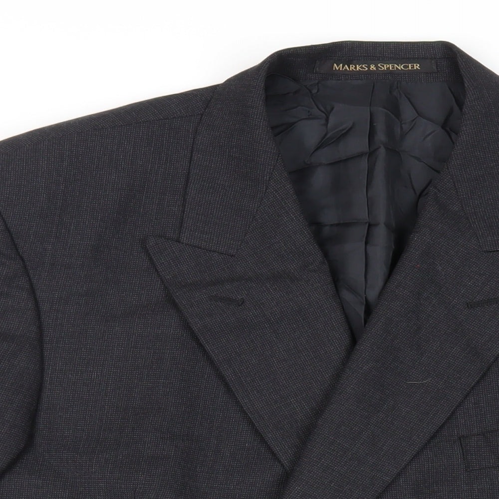 Mens UK Size 46 Marks and Spencer Regular Black Suit Jacket