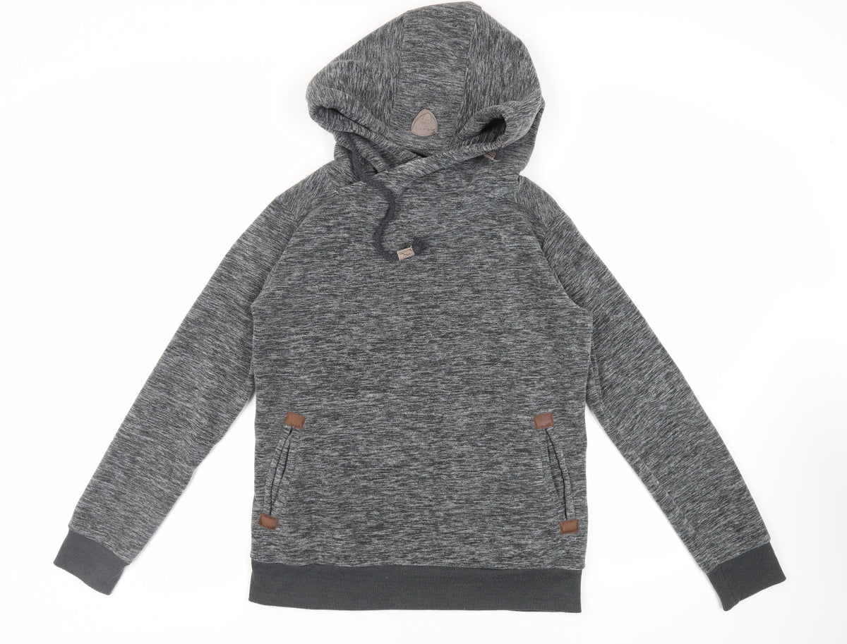 Sublevel Womens Grey Polyester Pullover Hoodie Size L Pullover