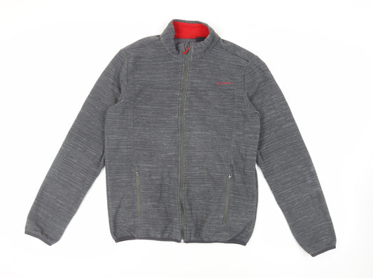 DECATHLON Womens Grey Jacket Size M Zip - Logo Zipped Pockets