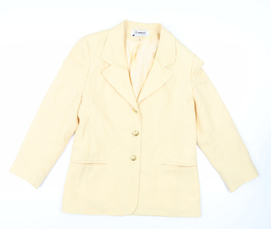 Lampert Womens Yellow Jacket Blazer Size 12 Button
