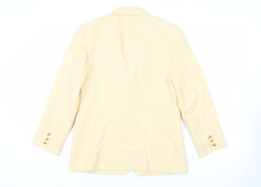 Lampert Womens Yellow Jacket Blazer Size 12 Button