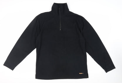 SCANDA Mens Black Polyester Pullover Sweatshirt Size L