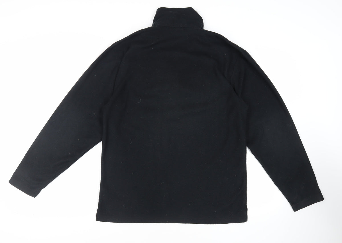 SCANDA Mens Black Polyester Pullover Sweatshirt Size L