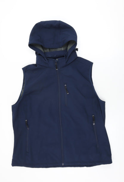33,000ft Mens Blue Gilet Coat Size 2XL Zip